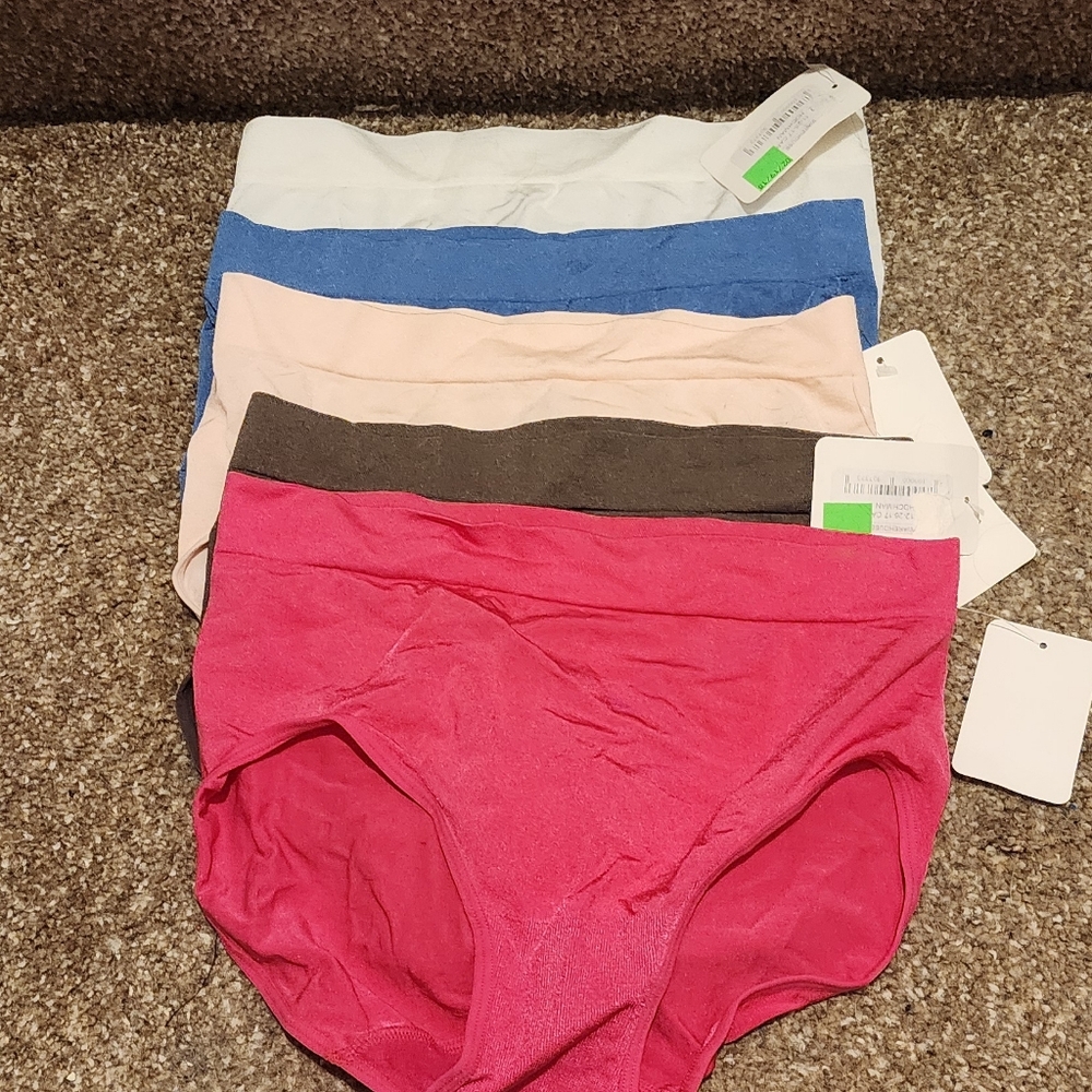 Carole Hochman Set of 5 Colorful Women's Panties Briefs M NWT